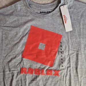 NWT Kids XL Roblox Gray T-Shirt with Red Logo